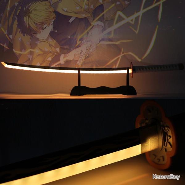 Katana LED de Zenitsu Agatsuma - RGB - Bois - Couleur Modulable - Demon Slayer