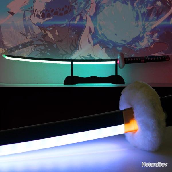 Katana de Trafalgar Law - Bois - LED RGB Couleur modulable - V1 - One Piece