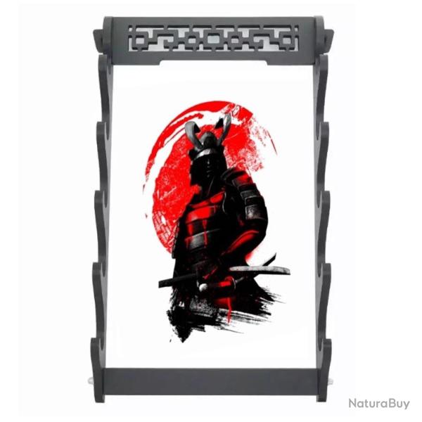 Support Mural Japonais Etag�re pour 5 Katana