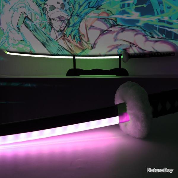 Katana Trafalgar Law - V3 - Bois - LED RGB - Couleur Modulable - One Piece