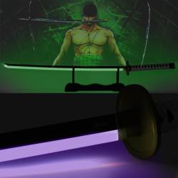 Katana Wado Zoro Roronoa - Bois - LED RGB - Couleur Modulable - One Piece
