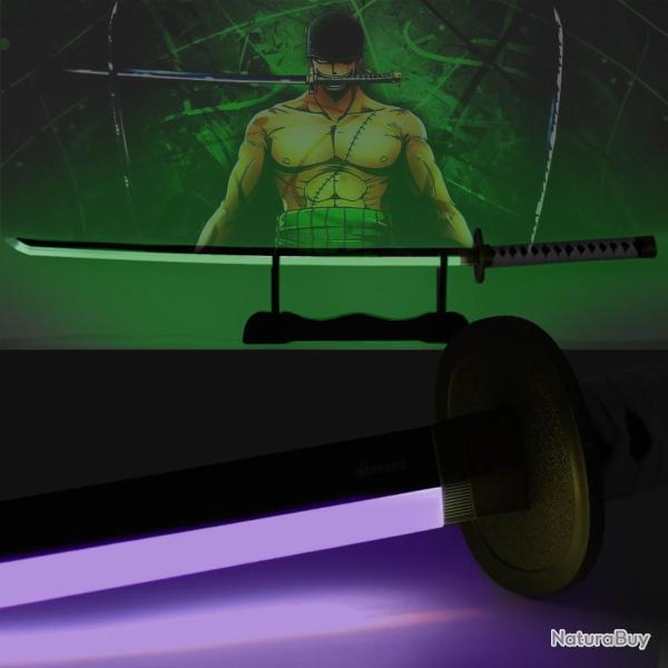 Katana Wado Zoro Roronoa - Bois - LED RGB - Couleur Modulable - One Piece