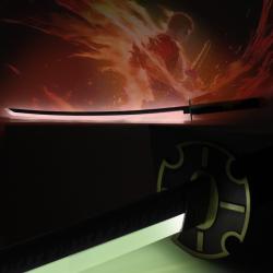 Katana de Zoro Roronoa - Sandai Kitetsu - LED RGB - Bois - One Piece