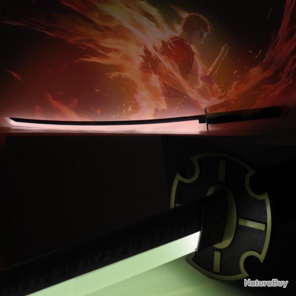 Katana de Zoro Roronoa - Sandai Kitetsu - LED RGB - Bois - One Piece