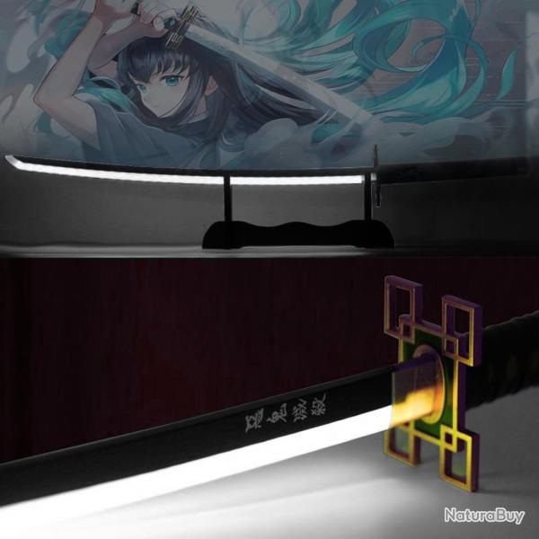 Katana LED de Muichiro Tokito - Bois - DEL Blanche - Demon Slayer