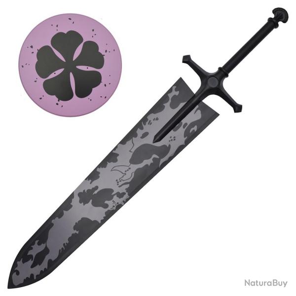 Ep�e Black Cover - Demon-Dweller Sword d'Asta - Acier - Support inclus