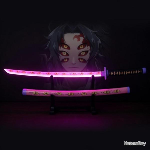 Katana LED de Kokushibo - RGB - Bois - Couleur Modulable - Demon Slayer