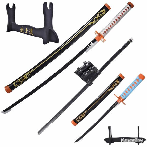 Full Pack Cosplay Shinobu - V2 - Katana et Tanto Bois - Demon Slayer