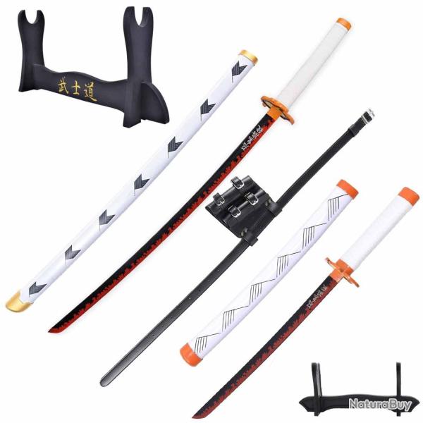 Full Pack Cosplay Rengoku - Katana et Tanto Bois - Demon Slayer