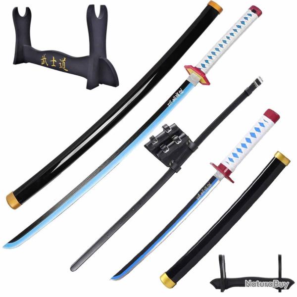 Full Pack Cosplay Giyuu - Katana et Tanto Bois - Demon Slayer
