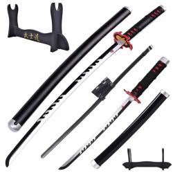 Full Pack Cosplay Tanjiro - Katana et Tanto Bois - Demon Slayer