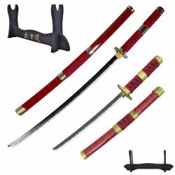 Full Pack Sandai Kitetsu de Zoro - Katana et Tanto - One Piece