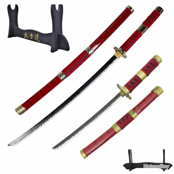 Full Pack Sandai Kitetsu de Zoro - Katana et Tanto - One Piece