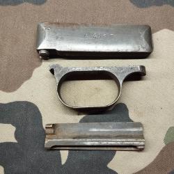 Lot pi&egrave;ces MAS 36  - Fond de magasin et pontet du 1&deg; type et planchette &eacute;l&eacute;vatrice