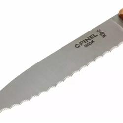Opinel 113 couteau &agrave; &eacute;plucher , lame crant&eacute;e - bois naturel