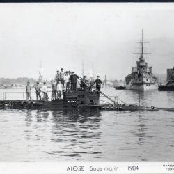 Carte postale sous-marin ALOSE 1904 -N&deg;8050