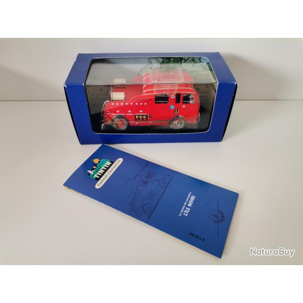 Le camion des pompiers de l'Ile Noire Tintin 1/43 neuf