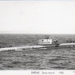 Carte Postale Sous-marin Sir&egrave;ne 1930 -N&deg;8054