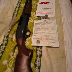 Fusil &agrave; pompe Manutac Atac 12/76 belle crosse bois tr&egrave;s bon &eacute;tat peu tir&eacute;