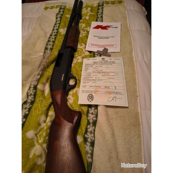 Fusil � pompe Manutac Atac 12/76 belle crosse bois tr�s bon �tat peu tir�