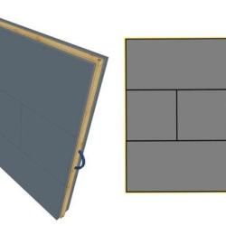 DANAGE DOMINO - Cible mousse A2 132x132x14.5