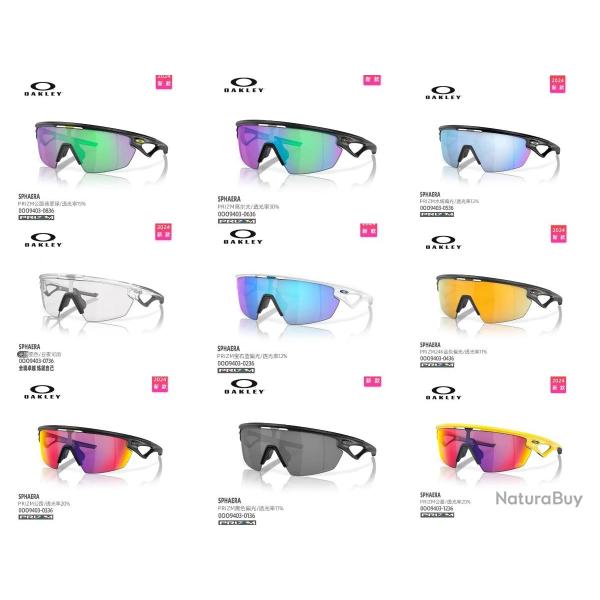 OAKLEY Sphaera Prizm Lunettes de Soleil Sport, Modele: Au Choix