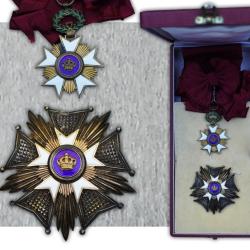 ABL TRES RARE BIJOU GRAND CORDON ORDRE DE LA COURONNE - DE GREEF - NOMINATIF - ORIGINAL