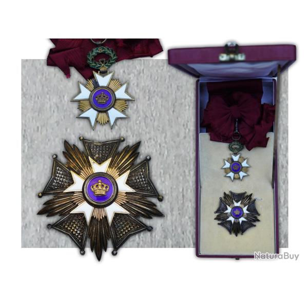 ABL TRES RARE BIJOU GRAND CORDON ORDRE DE LA COURONNE - DE GREEF - NOMINATIF - ORIGINAL