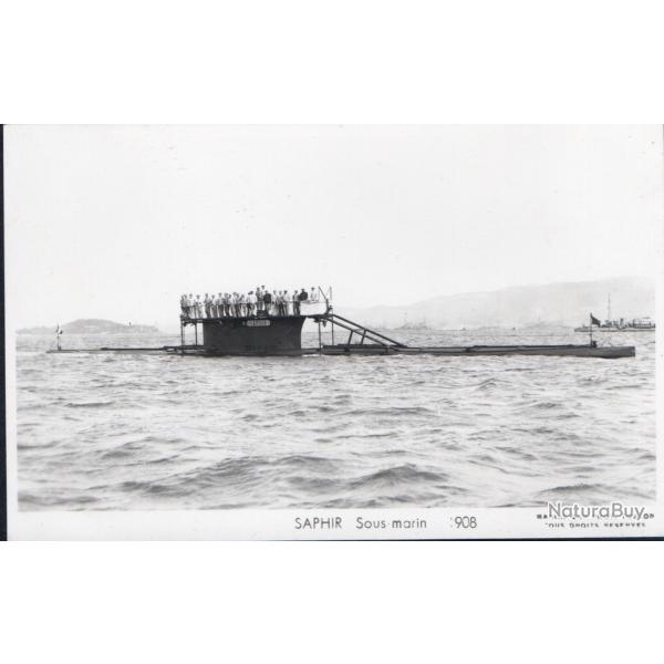 Carte postale sous-marin Saphir 1908 - N�8057
