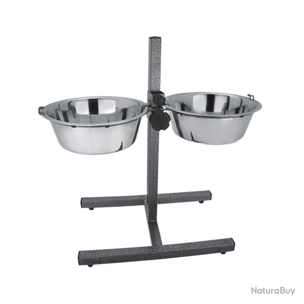 BAR A CHIEN 2 GAMELLES - 20cm - 1.8000 - BUBIMEX