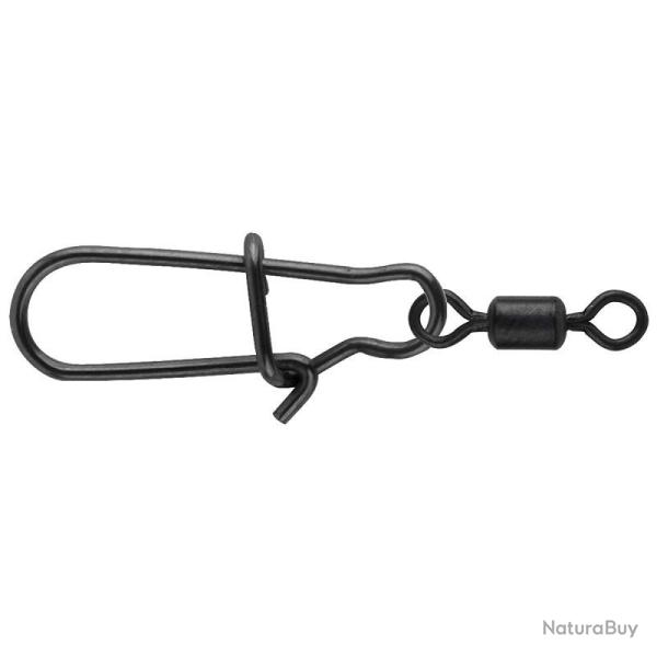 SPRO Matte Black Easy Snap + Rolling Swivel T3-18kg