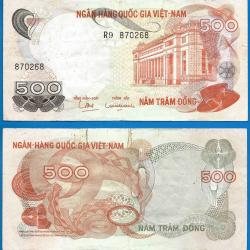 Vietnam Sud 500 Dong 1970 Asie Billet Serie R9