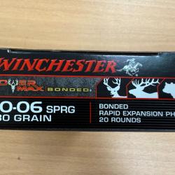 VENTE FLASH WINCHESTER CAL 30-06 POWER MAX 180 GR VENDU PAR 2 BTES FRAIS DE PORT OFFERT