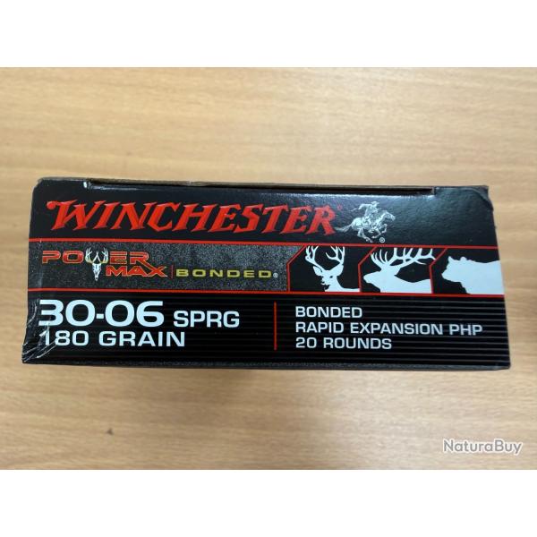 VENTE FLASH WINCHESTER CAL 30-06 POWER MAX 180 GR VENDU PAR 2 BTES FRAIS DE PORT OFFERT