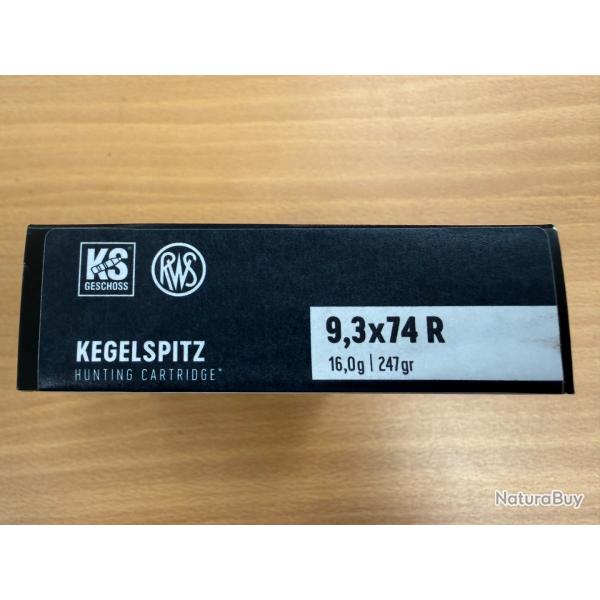 VENTE FLASH RWS CAL 9.3X74R KS 16G  VENDU PAR 2 BTES FRAIS DE PORT OFFERT