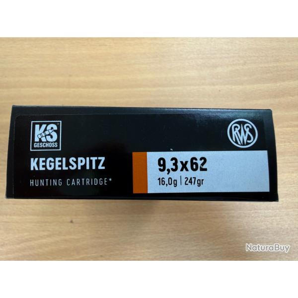 VENTE FLASH RWS 9.3X62 KS 16 G VENDU PAR 2 BTES FRAIS DE PORT OFFERT