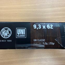 VENTE FLASH RWS 9.3X62 UNI 19G VENDU PAR 2 BTES FRAIS DE PORT OFFERT