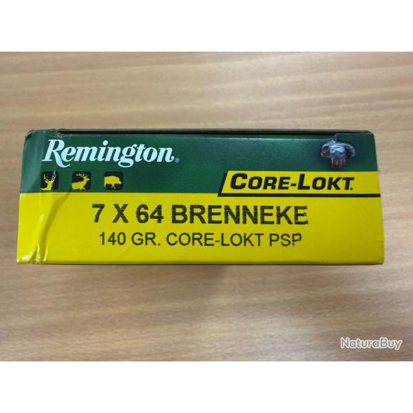 VENTE FLASH REMINGTON CAL 7X64 140GR CORE LOKT VENDU PAR 2 BTES FRAIS DE PORT OFFERT
