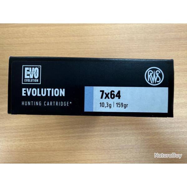 VENTE FLASH RWS CAL 7X64 EVO 10.3G VENDU PAR 2 BTES FRAIS DE PORT OFFERT
