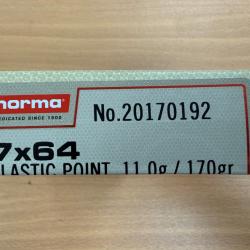 VENTE FLASH NORMA CAL 7X64 PPDC 11G VENDU PAR 2 BTES FRAIS DE PORT OFFERT