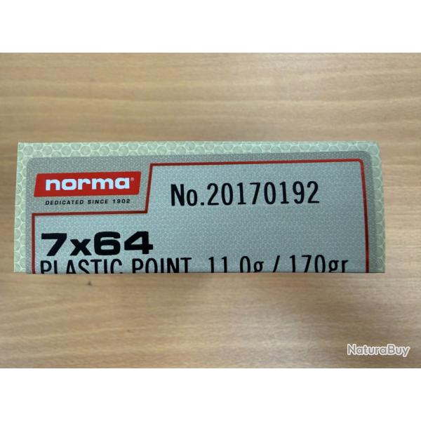 VENTE FLASH NORMA CAL 7X64 PPDC 11G VENDU PAR 2 BTES FRAIS DE PORT OFFERT