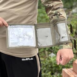 POCHETTE TACTIQUE POUR CARTE TOPOGRAPHIQUE ET T&Eacute;L&Eacute;PHONE - VERTE
