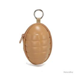 PORTE-CLEFS ET PORTE-MONNAIE "GRENADE" - SABLE