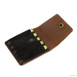 POCHETTE PORTE-CARTOUCHES EN CUIR TOURBON - NOIR - LIVRAISON GRATUITE
