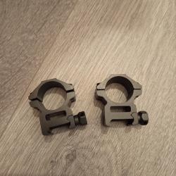 Colliers medium UTG accushot 25.4 mm pour montage picatinny
