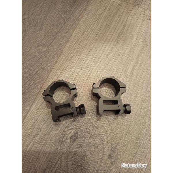 Colliers medium UTG accushot 25.4 mm pour montage picatinny