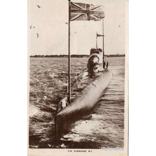 Carte postale H.M. Submarine M.3 - N�8063