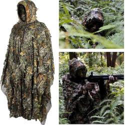 PONCHO CAMOUFLAGE 3D FOR&Ecirc;T EUROP&Eacute;ENNE - LIVRAISON GRATUITE