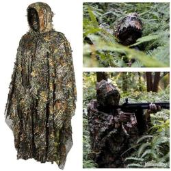 PONCHO CAMOUFLAGE 3D FOR&Ecirc;T EUROP&Eacute;ENNE - LIVRAISON GRATUITE