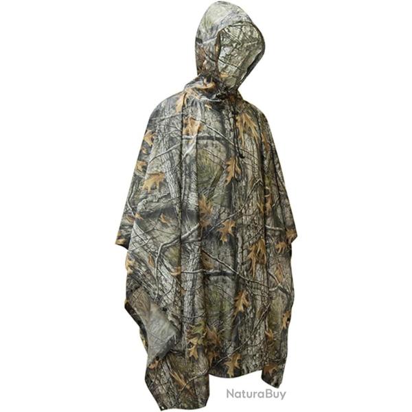 PONCHO CAMOUFLAGE TYPE FOR�T 3-en-1 - LIVRAISON GRATUITE